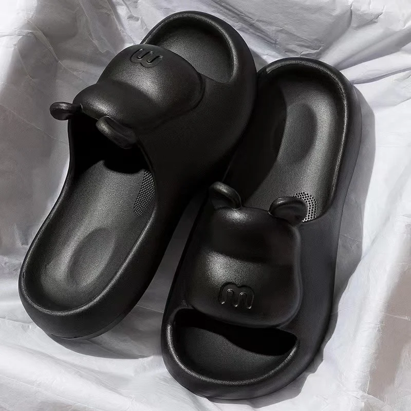 Summer Slippers Bathroom Platform Non-Slip Home Bear Cartoon Flip Flops Beach Women Slipper Sandals Slides Indoor Outdoor Sandal — view 5
