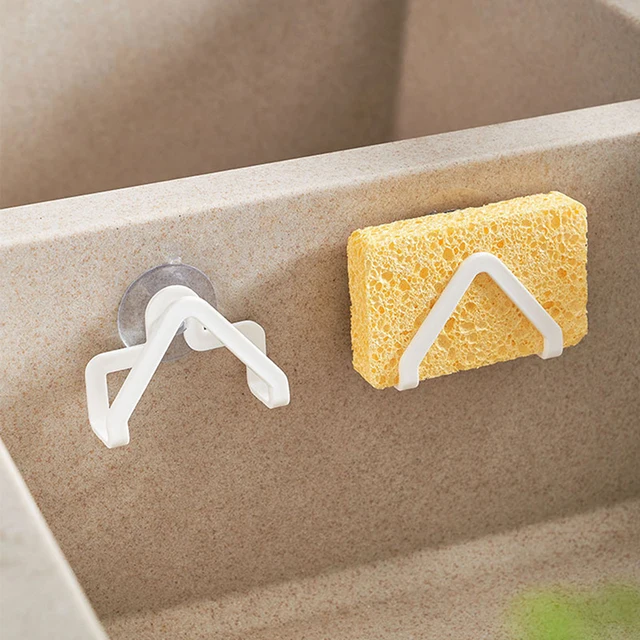 Organisateur de cuisine à ventouse pour évier, support de rangement pour éponge, porte-savon d'évier, égouttoir, accessoires de salle de bain 1