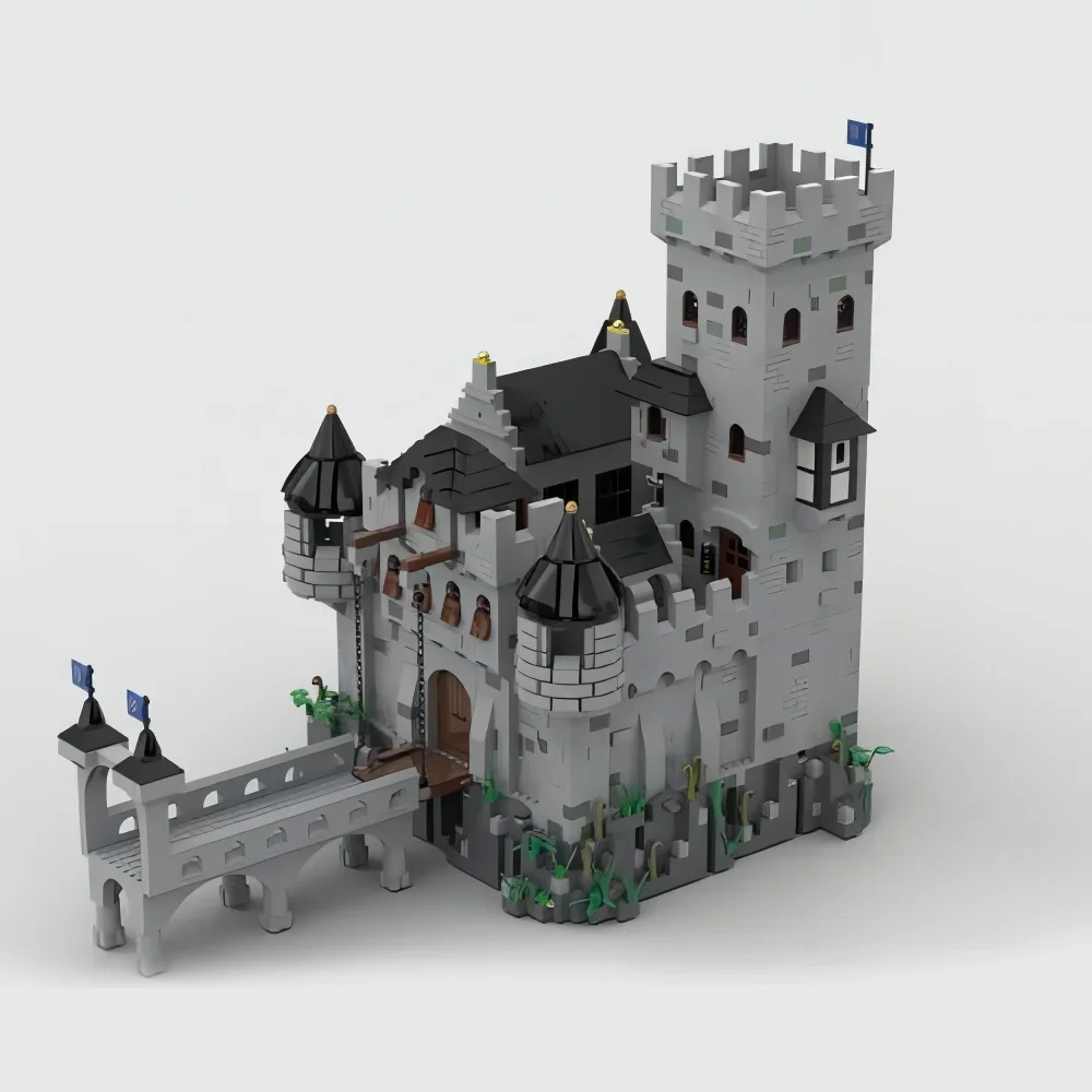 

MOC-Medieval Castle Building Blocks Set for Children,Lion Knights, Crusader's Castle,DIY Model Toy, Kid's Birthday Gift, 3721Pcs