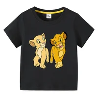 Potdemiel SummerThe Lion King Simba Printed Boys Cotton T Shirt Baby Girls Clothes Short Sleeve Tee Tops for 2-10 Years 2