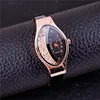 Elegant Women Crystal Oval Dial Quartz Wrist Watches Lady Leather Strap  Casual Watch Gift 5