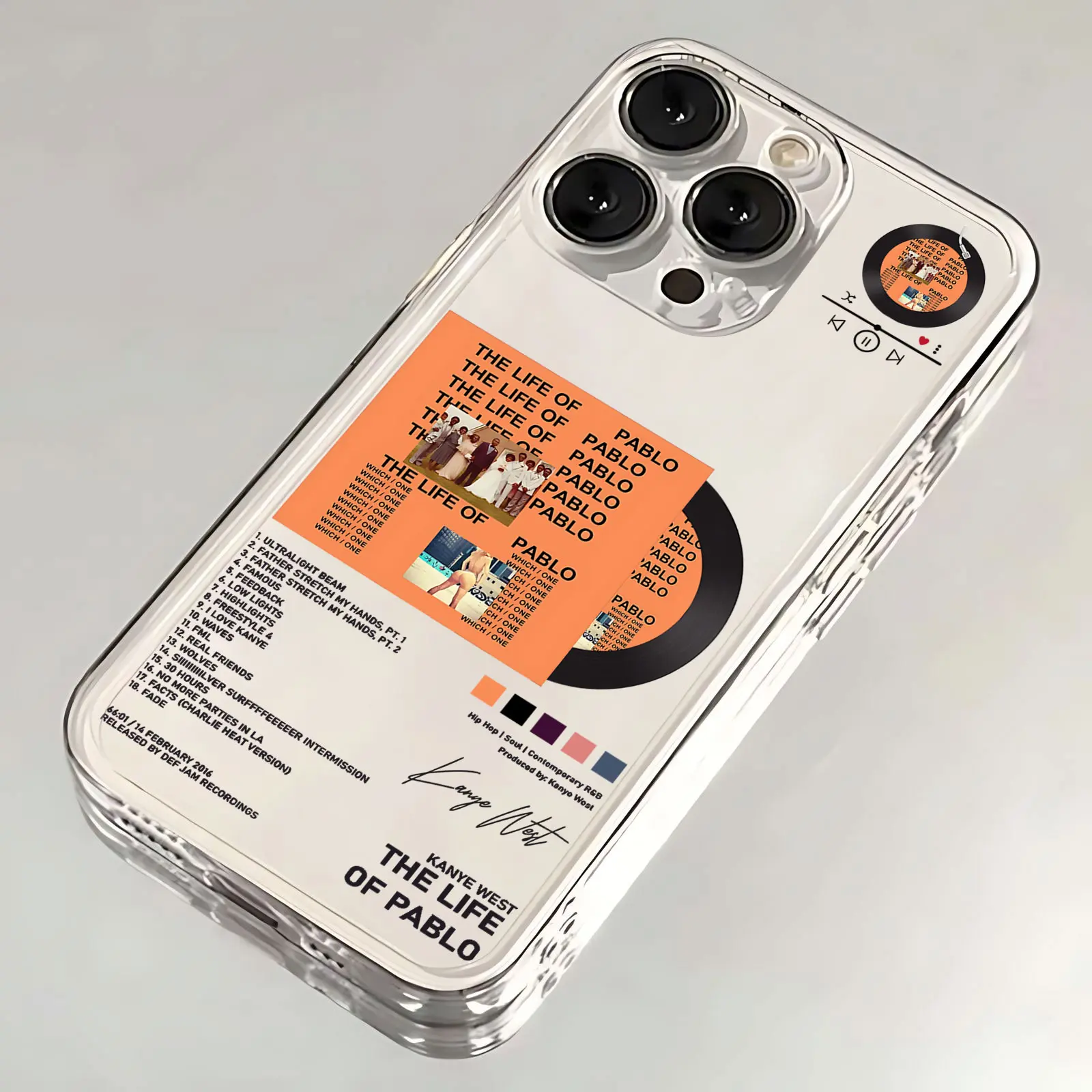 開封済 anyone 3個セット Rapper Kanye West Hot Album Phone Case For iPhone 16 15 14