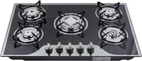 Cooktop 30.3 Inch Built-in Stove Hob Cooktop with 5 Burners Tempered Glass Gas Stovetop with Thermocouple Protection, NG/LPG Con 1