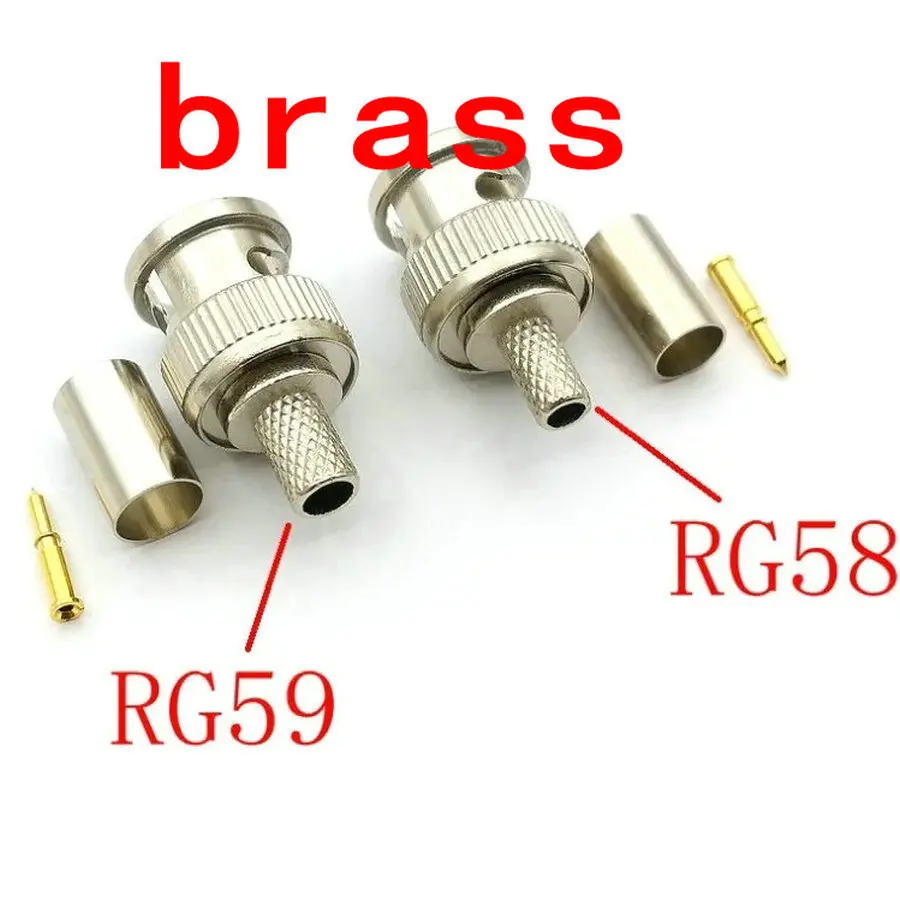 100pcs-brass-bnc-male-rg59-rg58-crimp-on-coax-coaxial-adapter-for-cctv-camera-connector