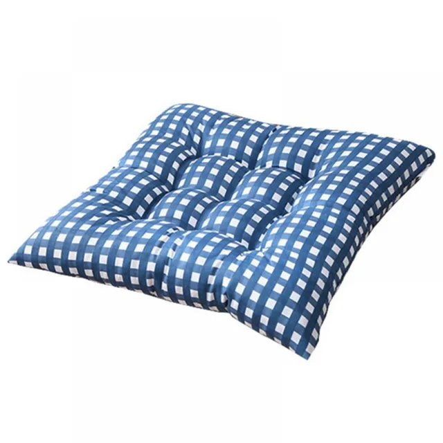 Coussin de siège de chaise carré à carreaux avec sangle coordonnante, coussin de canapé intérieur et extérieur, oreiller pour bureau à domicile, 35x35cm 3