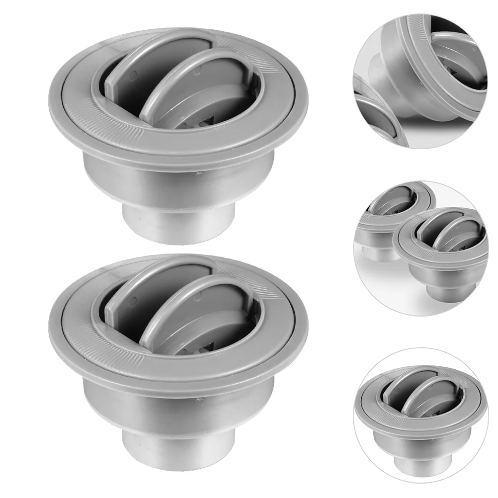 

2 Pcs Air Conditioner Outlet Conditioning Round Vents Bus Replacement Ventilation Outlets Deflector Abs Rotating RV Knob