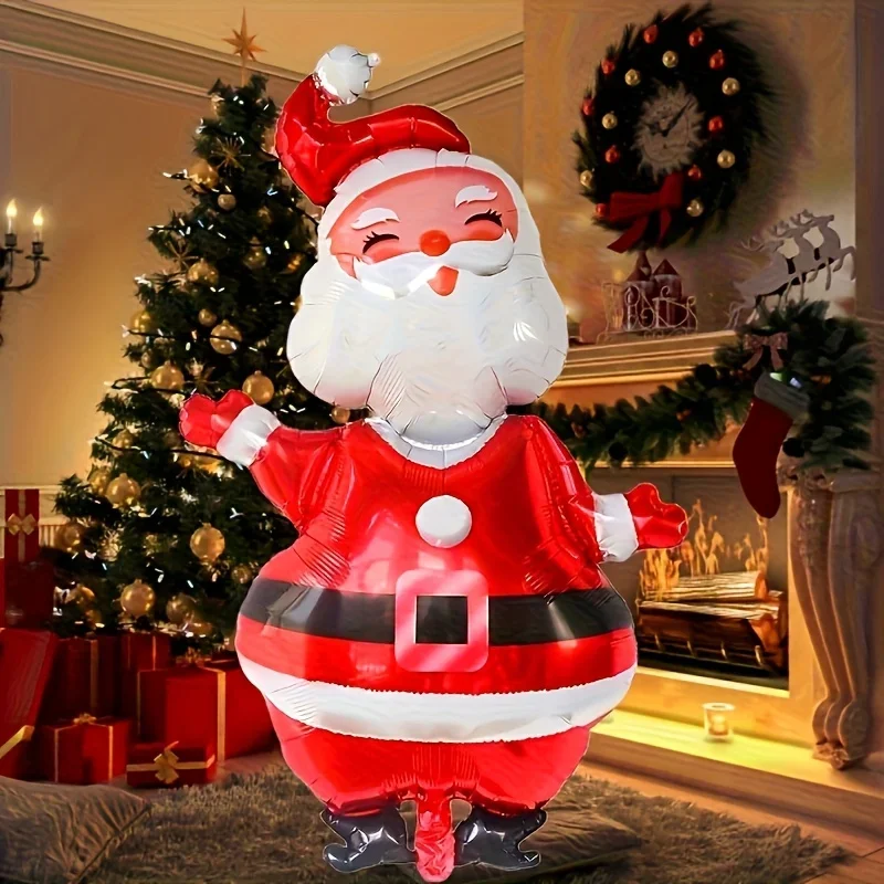 2PCS Oversized Santa Claus Decoration Balloons, Reusable, Essential for Christmas Parties - Perfect for Christmas Decoration