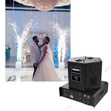 

Spin Spark Machine Cold Fireworks Wedding Sparkler Event Effect Double Fountain Dmx Remote Control Decoration Rotatable Titanium