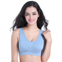  Sports Bras for Women Yoga Plus Large Big Size Ladies Cotton Bralette Mujer Top Underwear Padded Fitness Running Brassiere 
