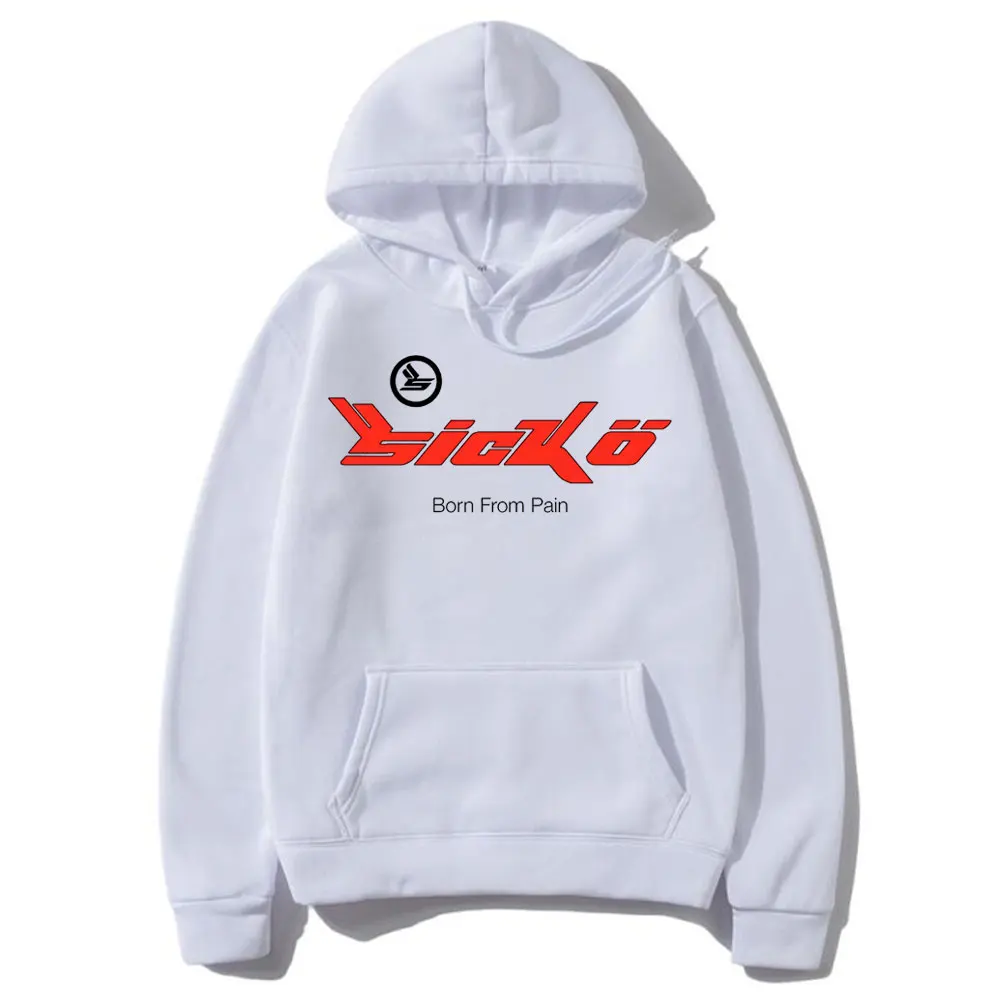 スウェット・トレーナー Sicko \"Born From Pain\" hoodie White New Men's Sicko Born From Pain Ian Connor Pullover