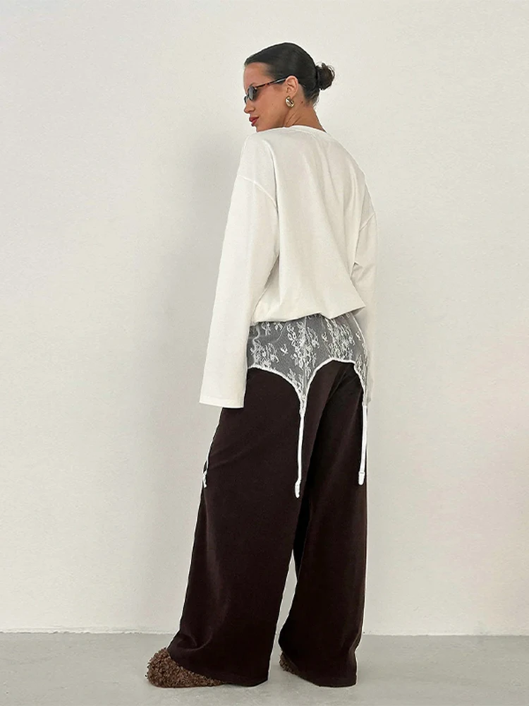 Fashion Lace Women Short Skirt Black High Waist See Through Loose Female Fart Curtain 2026 Spring Summer Streetwear Lady Skirts - Image 6