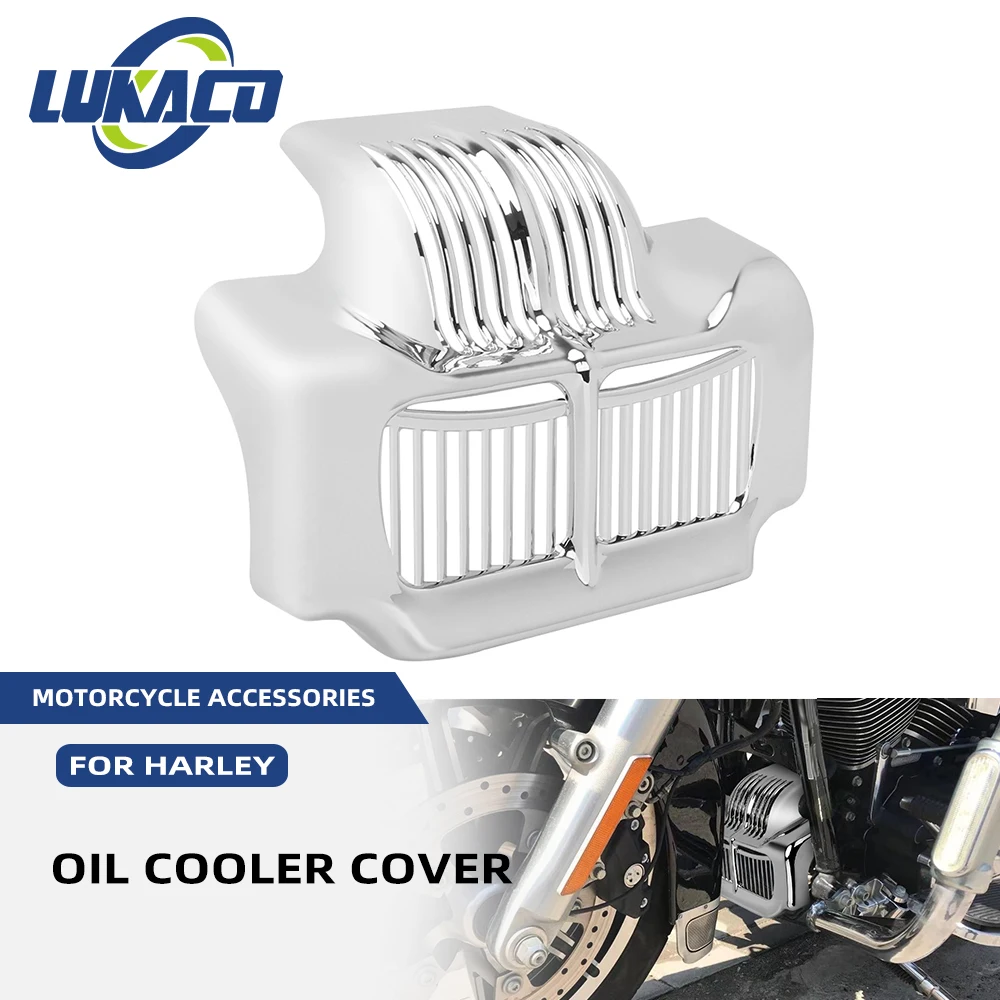 

Motorcycle Chrome Stock Oil Cooler Cover For Harley Touring Road King Electra Street Glide Trike FLHX FLHT FLTR 2011-2016