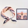 Summer Silk Scarves for Woman Beautiful Pattern Smooth Touch Headscarf Summer Sun Protection Silk Scarf 2