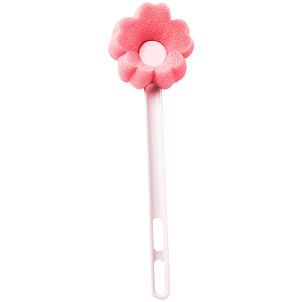 

Cleaning Brush Pink Cleaner Flower Sponge Cup Bottle Water Feeding Washing Long Handled