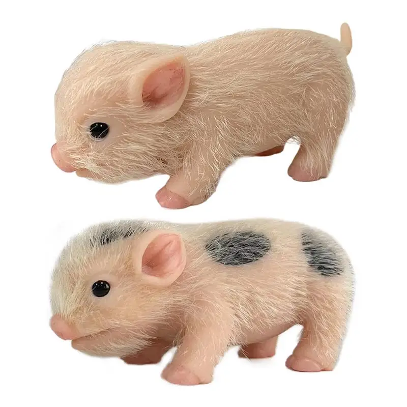 

Doll High-Quality Silicone Piglet Toy Cute Vivid Piglet Baby Piglet Dolls Hand Rooted Hair Body Animal Pig Doll Gifts