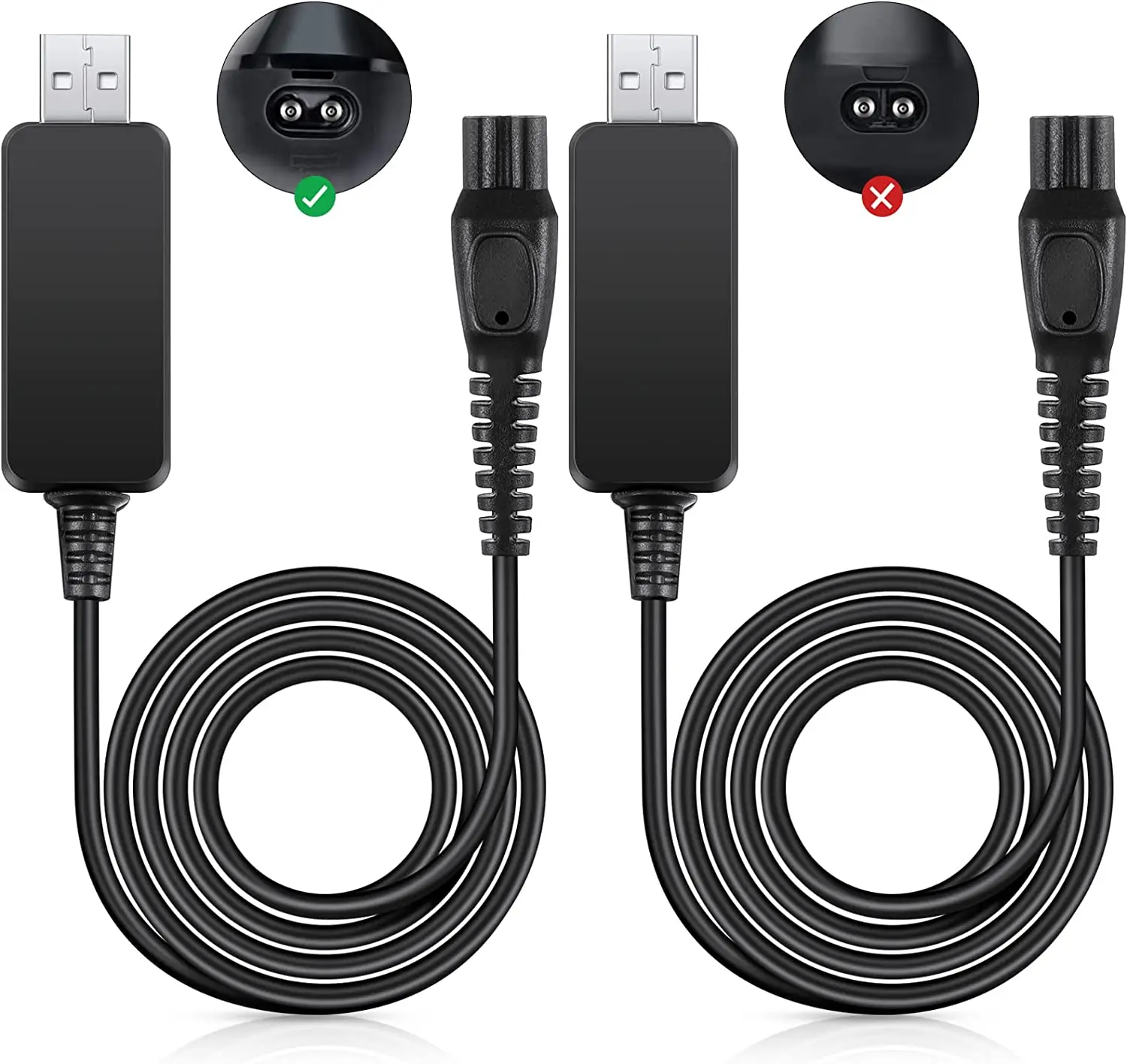 2 шт. 15 в USB One Blade HQ8505 зарядный кабель совместимый с зарядным устройством Philips QP6520 QP6510 S5/ 7/9000, Aquatouch, Body