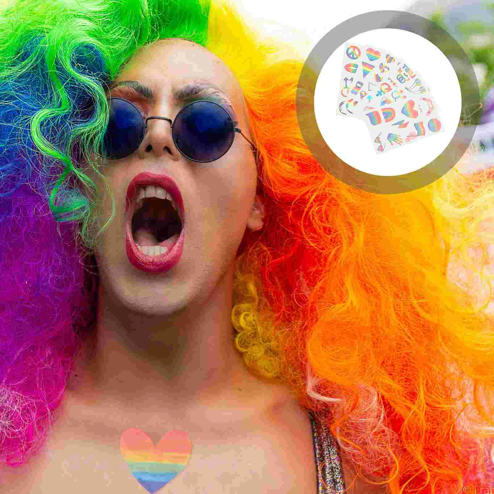 

8 Sheets Same- Stickers Gay Transfer Decals for DIY Pride Party Favors Pvc