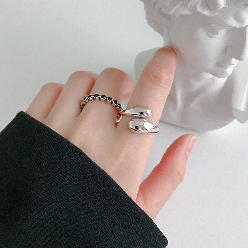 Couples Rings Stainless Steel Wedding Rings for Women Aesthetic Jewelry Gifts Gothic