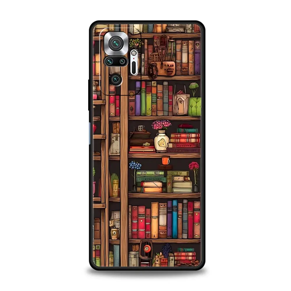 Read Books Illustration Black Phone Case