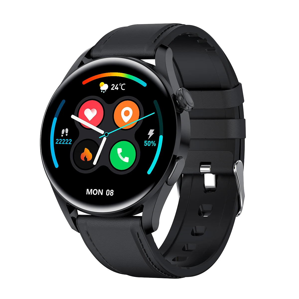 2022 Body temperature Bluetooth-compatibl calling Music control Heart rate Blood pressure  A variety of sports mode Smart watch 