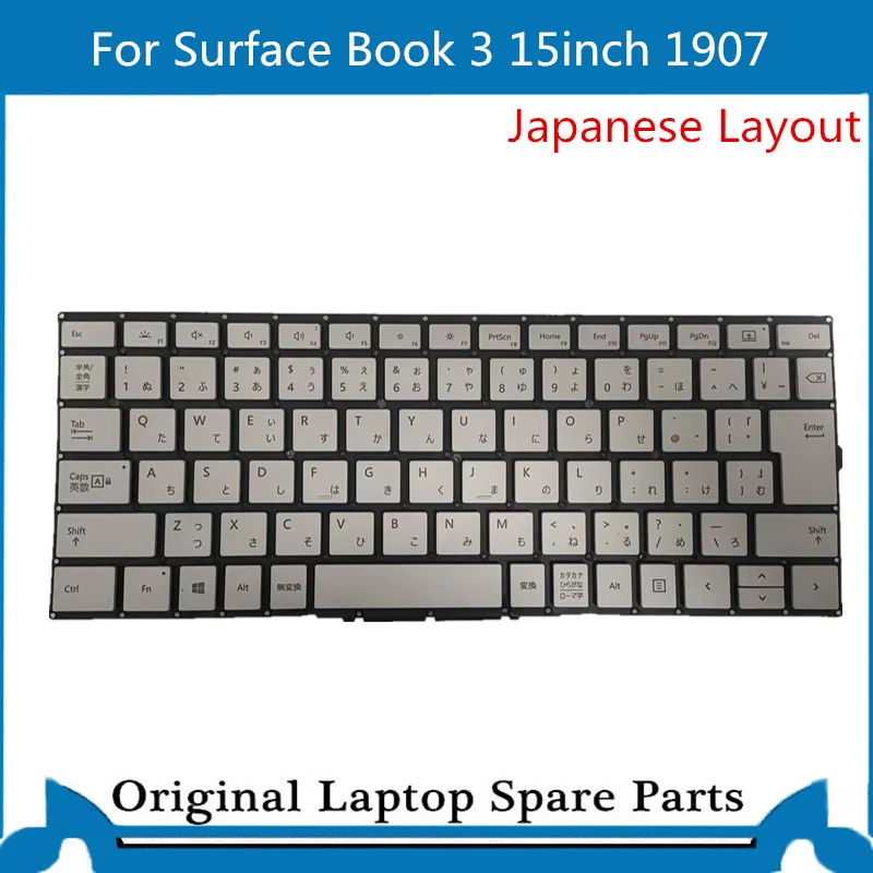 Original For Microsoft Surface Book 2 1813 1793 Book 3 1907 Keyboard 15inch JP Layout