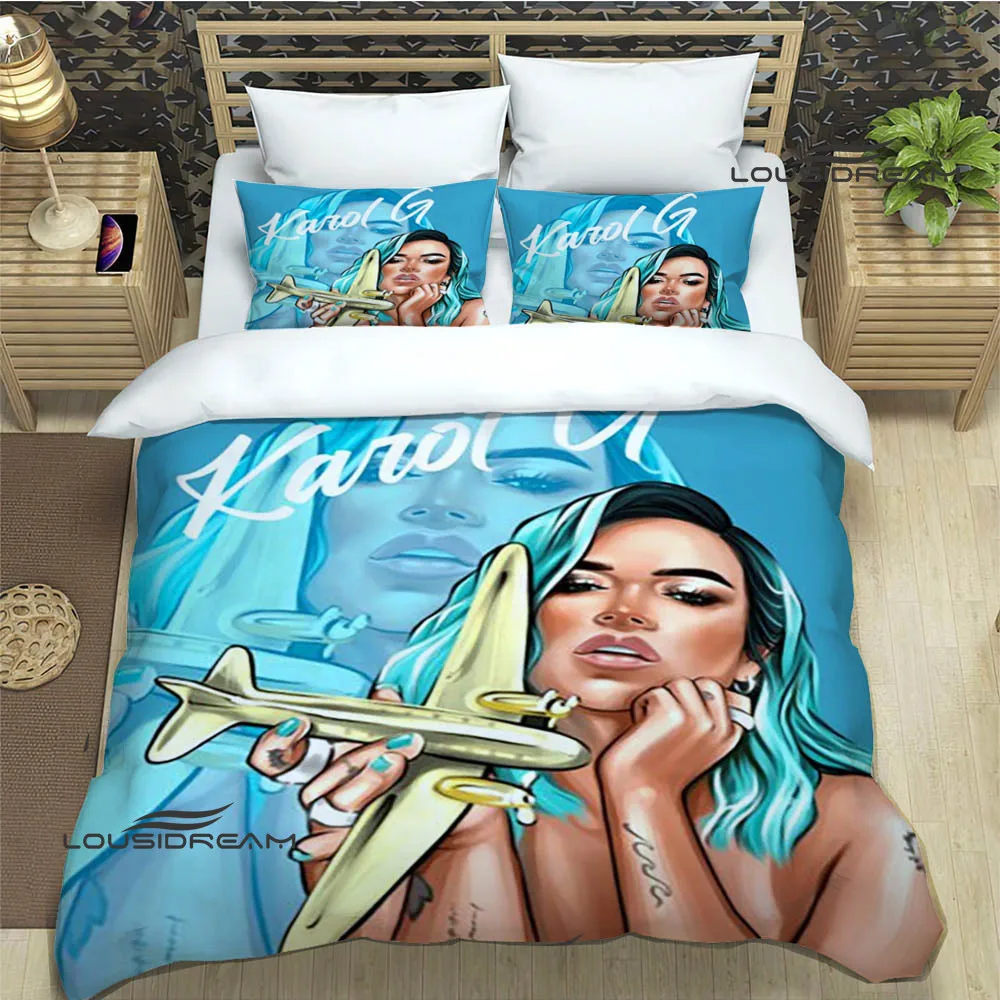 Karol G Fashion printed Bedding Sets exquisite supplies set duvet cover bed comforter set bedding set luxury birthday gift 6