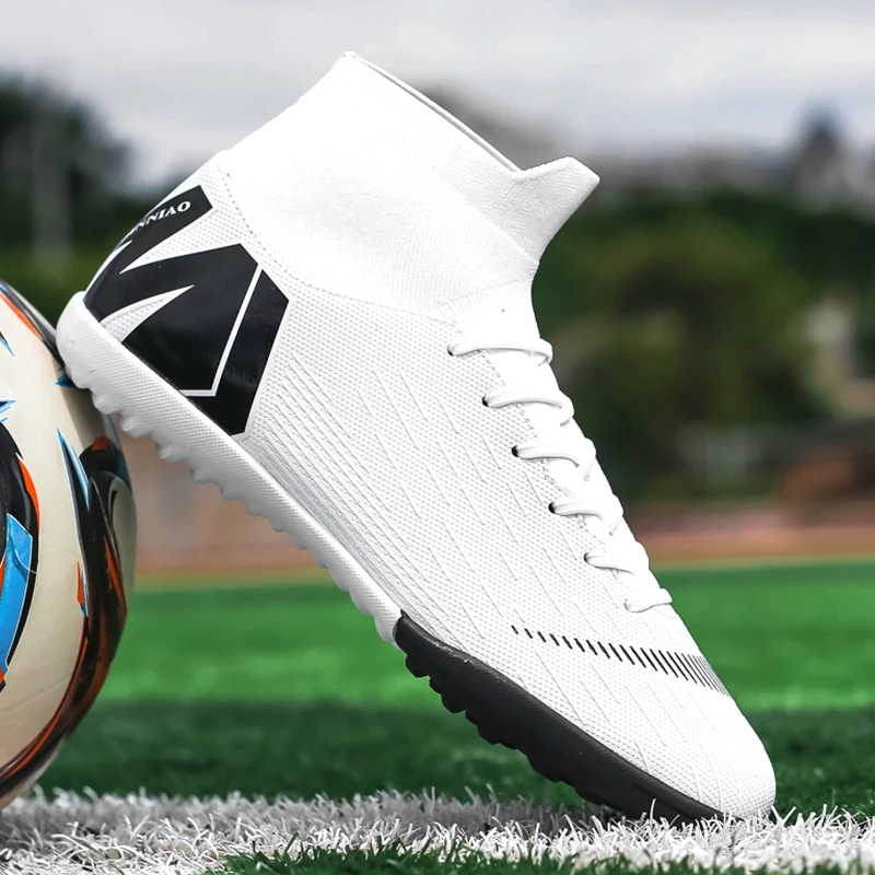 Men Soccer Shoes Cleats Adult Ankle Anti-Slippery Futsal TF/FG Grass Training Sport Football Boots Non-Slip Light football shoes
