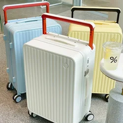 Wide Pull Rod Suitcase Female Ins Net Red New Universal Wheel Mount Case 20 Inch Male Large Capacity Travel Suitcase