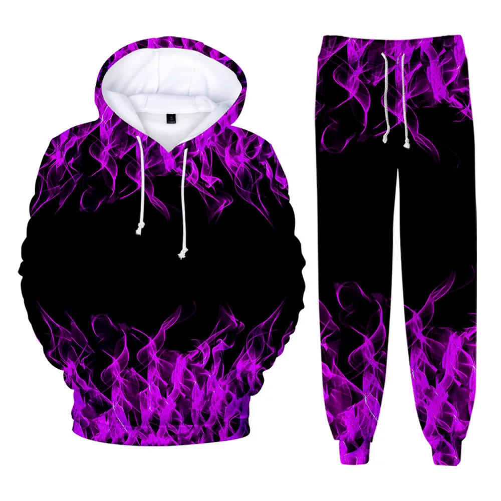 Colorful Flame 3D Print kids Tracksuit Set Casual Hoodie+Pants 2pcs Sets Spring Autumn Oversized Sweatshirt Fashion Clothes kids clothing set kids sports suit children sports suit boys tracksuits suit boys tracksuits kids sweatshirt set boys clothing set