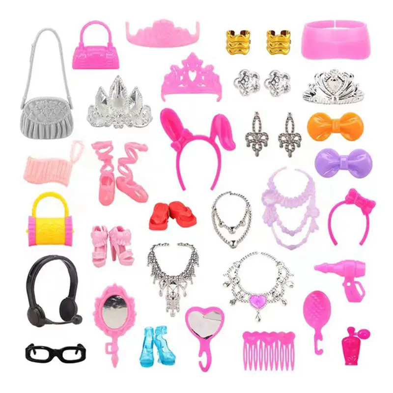 Random 30 Pairt High Heels Dollhouse Dustproof Storage White Rack Shoe Cabinet With Shoes Dolls Furniture Accessories For Barbie 4