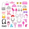 Random 30 Pairt High Heels Dollhouse Dustproof Storage White Rack Shoe Cabinet With Shoes Dolls Furniture Accessories For Barbie 4