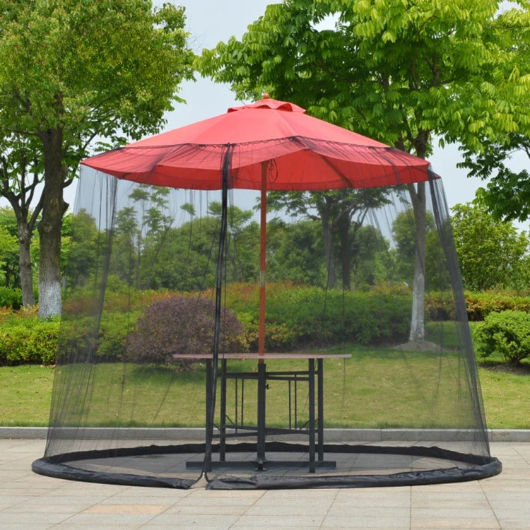 Summer Outdoor Parasol Net Cover Roman Umbrella Anti-mosquito Net Net Installation-free Courtyard Umbrella Mosquito Net