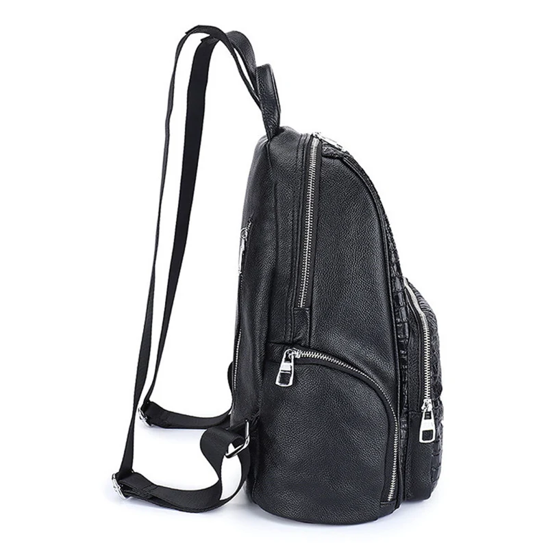 Top Genuine Leather Backpacks Alligator Pattern Women's Backpacks Shoulder bags Cowhide Embossing Ladies School Backpack 2024 4