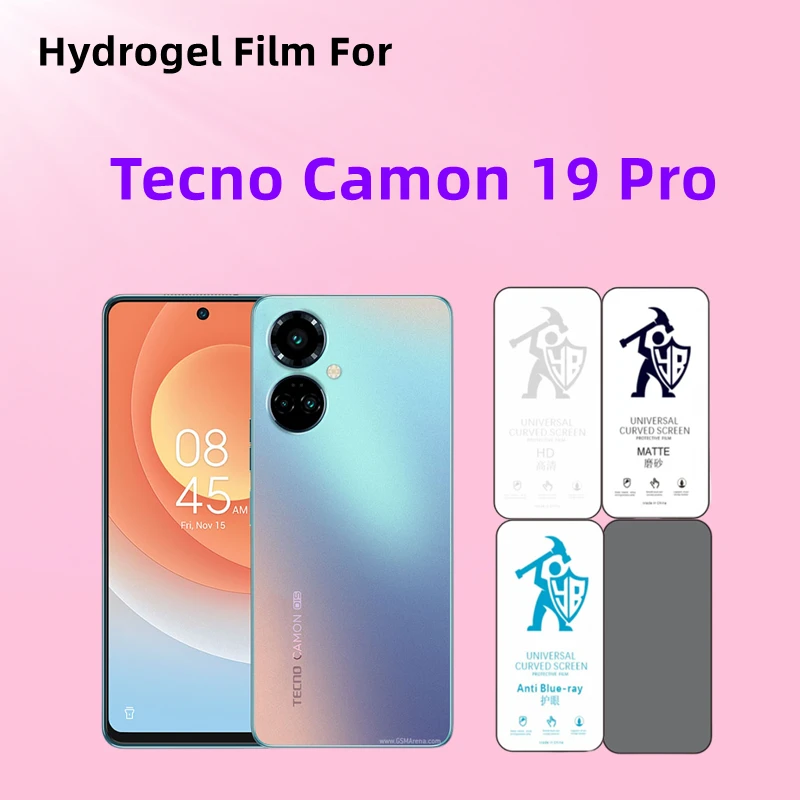 

Гидрогелевая пленка для Tecno Camon 19 Pro, защитная пленка для экрана Tecno Camon 19 Neo HD/матовая/Антибликовая Защитная пленка для ухода за глазами, 3 шт.