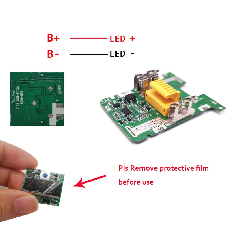 Caixa de Bateria para Makita 18v Faça Você Mesmo 6.0ah Escudo Caixa com Bms Pcb Placa de Carregamento Proteção Poderia Instalar 15 Baterias Bl1890 9.0ah - Image 4