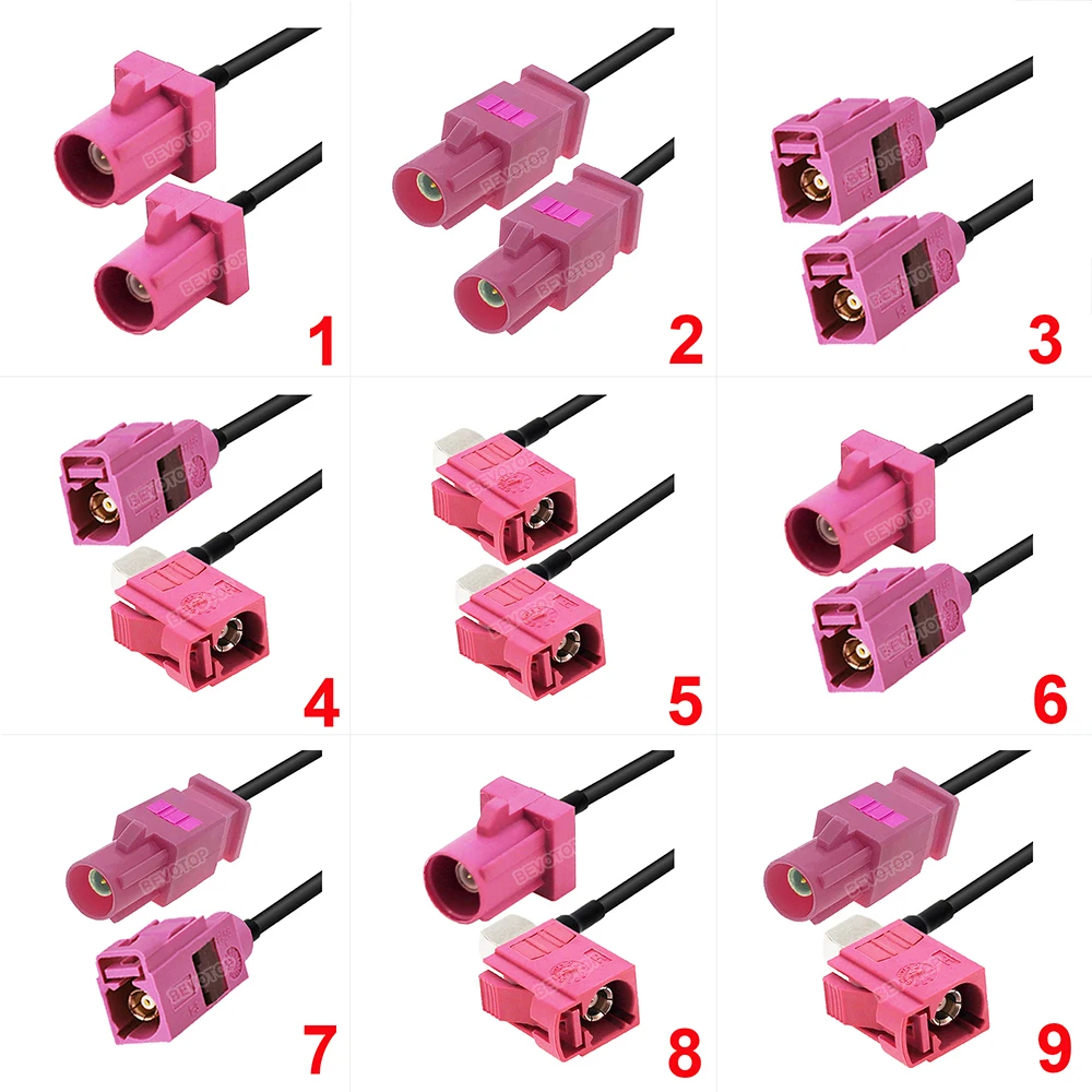 1PCS H-type Fakra Jumper Violet Pink Fakra Male/ Female connector