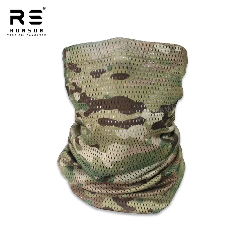 thumbnail image 1 of Nueva máscara de protección solar para exteriores transpirable de tela de malla de camuflaje táctico australiano. El color se puede personalizar, 1 of 5
