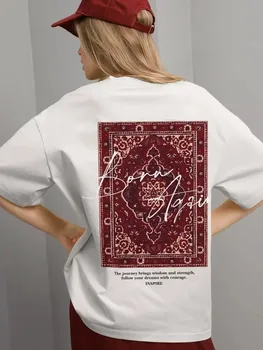 CGC 2025 New Vintage Women Graphic T-shirt 100% Cotton Summer Short Sleeve y2k Tops Casual Oversized T-shirt Female Clothing 1