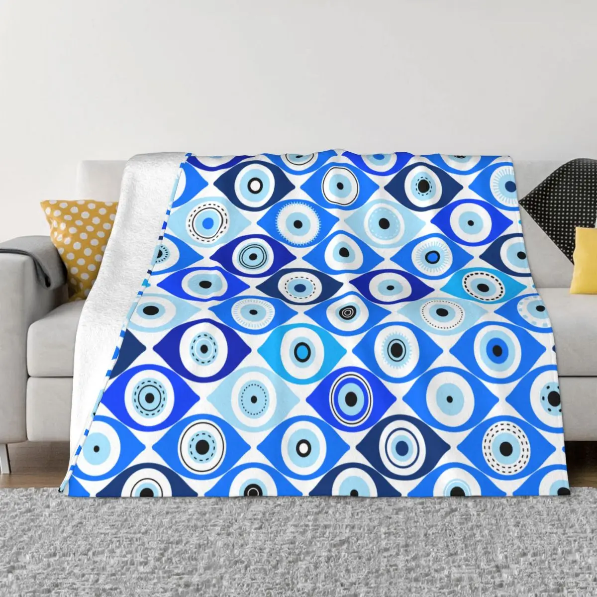 

Nazar Evil Eye Magic Witchcraft Blanket Coral Fleece Plush Beauty Eyelash Super Warm Throw Blankets for Home Outdoor Quilt