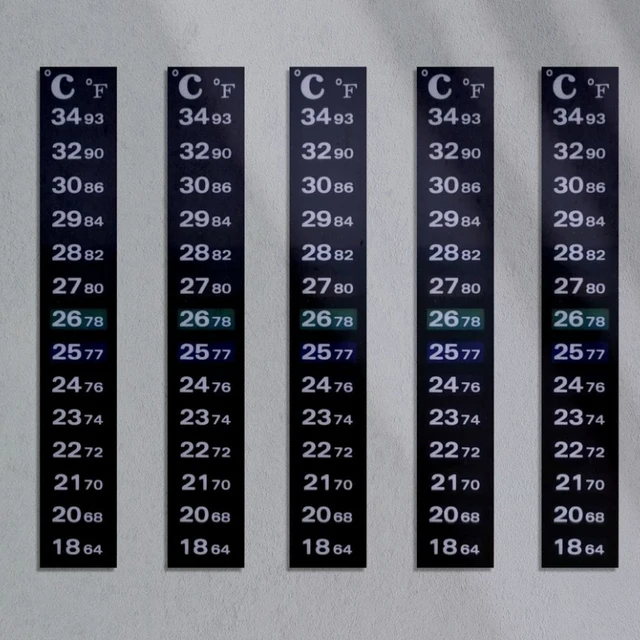 Hőmérséklet Mérési Matricák Ragasztó Akvárium Hőmérő Tartós -Szabályozó Digitális Haltartály Hűtőszekrény Matrica - Image 3