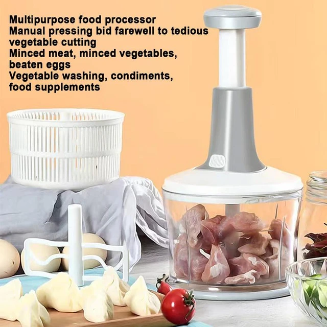 Manual Food Chopper Hand-Powered Food Chopper Compact Handheld