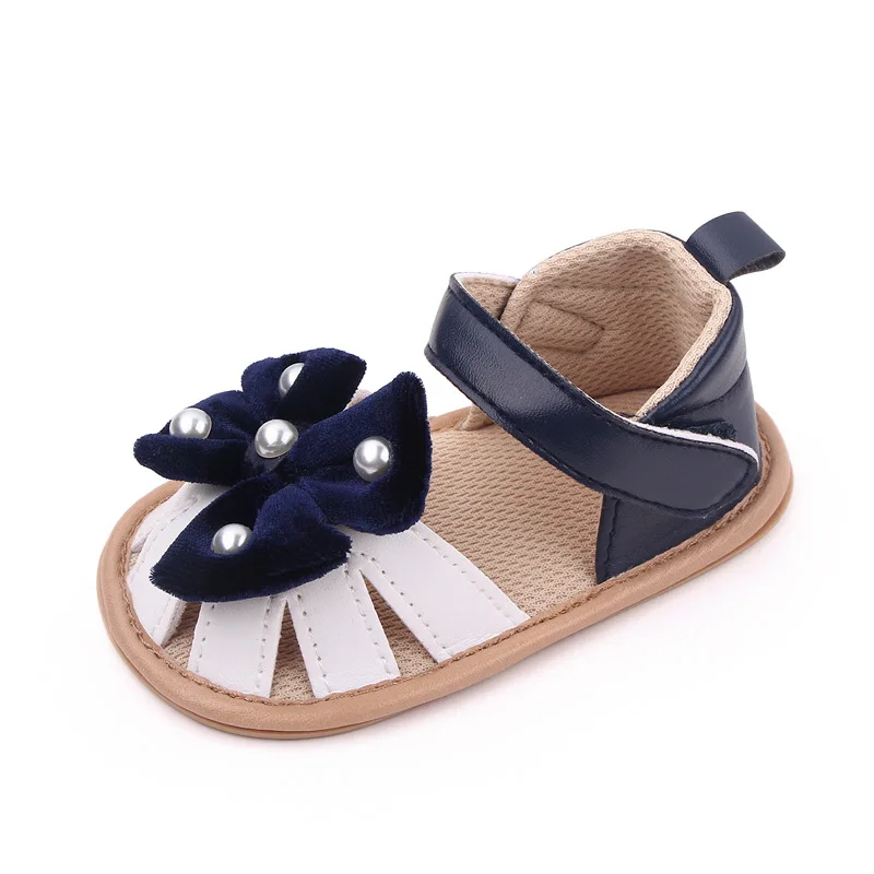 Citgeett Summer Infant Baby Toddler Girls Sandal PU leather Bowknot Non-slip Flat Shoes for Casual Daily