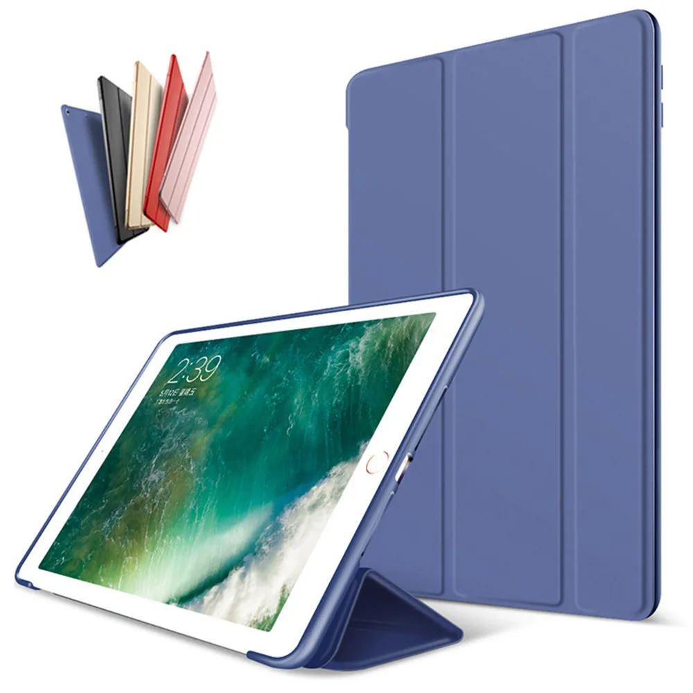 

For iPad 2017 2018 New 9.7 inch model A1822 A1823 A1893 A1954 Case Silicone Soft Back Slim Pu Leather Smart Cover wake