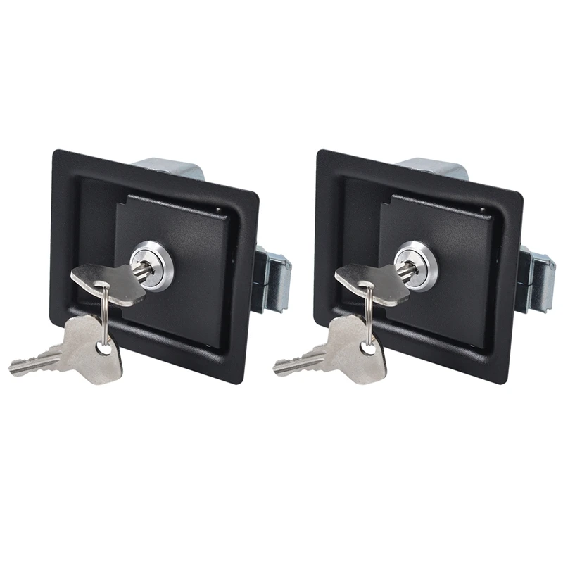 

2PCS Trailer Tool Box Locks Door Paddle Handle Latch Anti-Theft Paddle Locks for RV Camper Truck Trailer