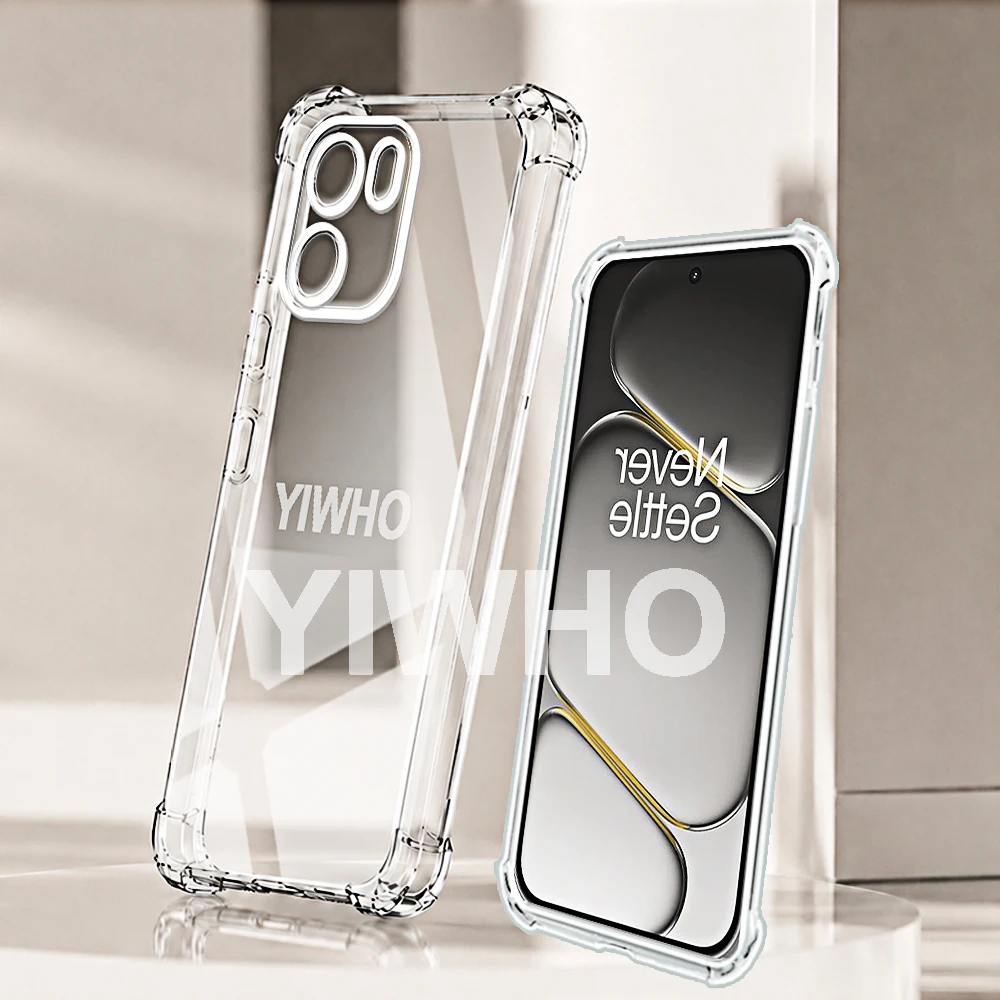 Transparent Shockproof Soft TPU Phone Case - Clear Back Cover (Multi-Pack Options)