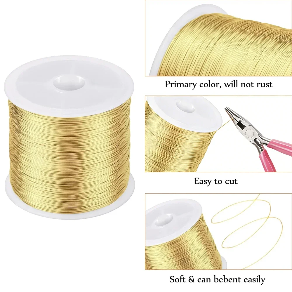 Versatile Brass Craft Wire Roll for Beading & Wrapping - 50g