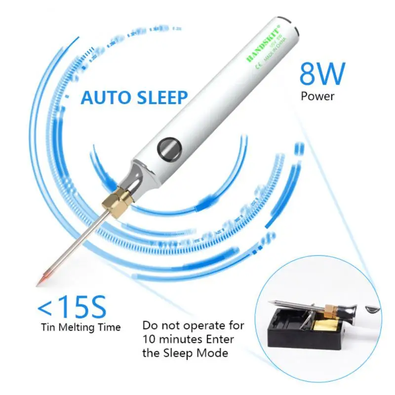 

Portable Welding Solder Repair Tools Adjustable Temperature With Stand Soldering Wire Soldering Iron Stainless Steel Home Mini