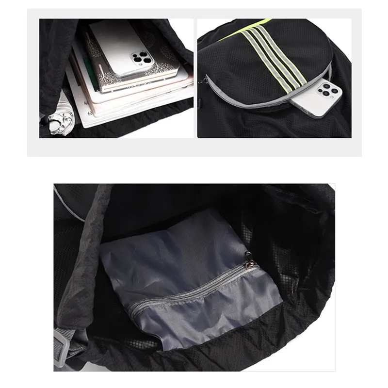Bags for Women Clothes Training Travel Shoulder Sports Shoe Folding Football Nylon Yoga Fitness Gym Drawstring Men\'s Backpack