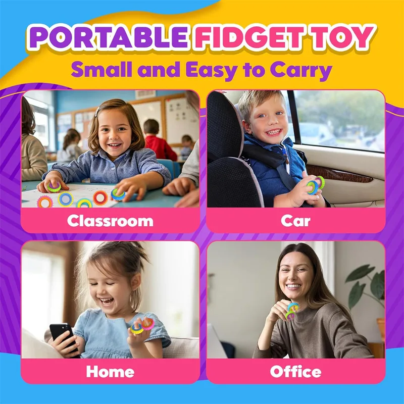 Rotating Sensory Fidget Ring for Stress Relief and Focus