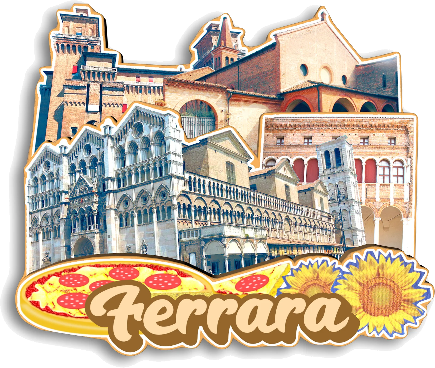 Bergamo Lucca Parma Modena Messina Livorno Matera Pescara Ferrara Italy Fridge Magnet Travel Souvenir Gift